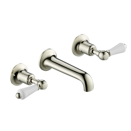 JTP Grosvenor Lever 3 Hole Basin Mixer - Nickel - 85089ANK