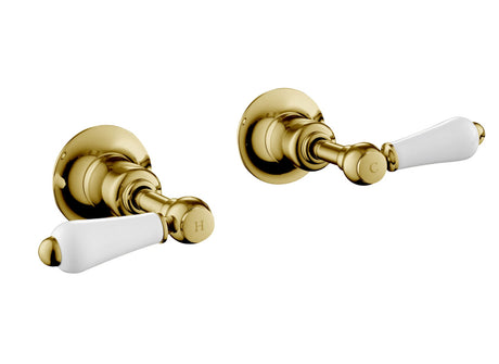 JTP Grosvenor Lever Wall Valves - Antique Brass - 85089G