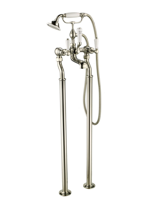 JTP Grosvenor Freestanding Bath Shower Mixer With Kit - Nickel - 85275FSNK
