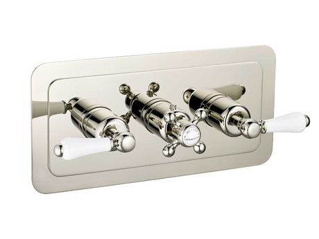 JTP Grosvenor Lever Thermostatic 3 Outlet Shower Valve - Nickel - 85692NK