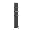 Eastbrook Rosano Aluminium Vertical Flat Panel Radiator 1800mm x 280mm - Matt Anthracite - 86.0002 - TAP 'N' SHOWER