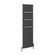 Eastbrook Rosano Aluminium Vertical Flat Panel Radiator 1800mm x 470mm - Matt Anthracite - 86.0008 - TAP 'N' SHOWER
