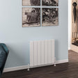 Eastbrook Rosano Aluminium Horizontal Flat Panel Radiator 600mm x 660mm - Matt White - 86.0013 - TAP 'N' SHOWER