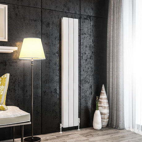 Eastbrook Guardia Aluminium Vertical Radiator 1800mm x 280mm - Matt White - 86.0029 - TAP 'N' SHOWER