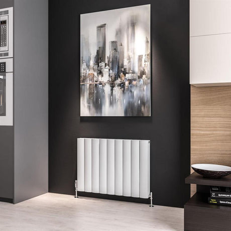 Eastbrook Guardia Aluminium Horizontal Radiator 600mm x 850mm - Matt White - 86.0044 - TAP 'N' SHOWER