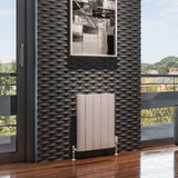 Eastbrook Peretti Aluminium Horizontal Flat Panel Radiator 600mm x 470mm - Matt White - 86.0062 - TAP 'N' SHOWER