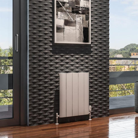 Eastbrook Peretti Aluminium Horizontal Flat Panel Radiator 600mm x 470mm - Matt White - 86.0062 - TAP 'N' SHOWER