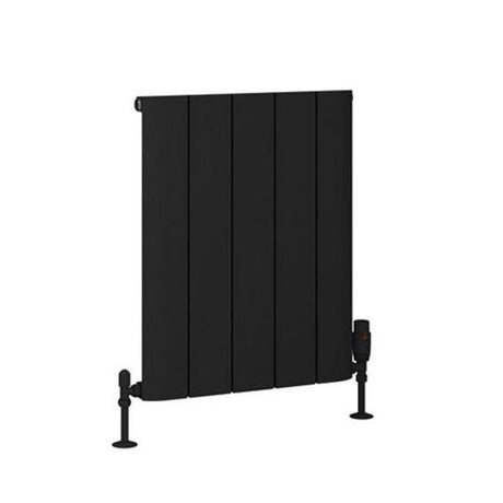 Eastbrook Peretti Aluminium Horizontal Flat Panel Radiator 600mm x 470mm - Matt Black - 86.0064 - TAP 'N' SHOWER