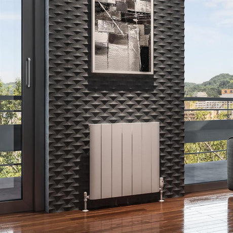 Eastbrook Peretti Aluminium Horizontal Flat Panel Radiator 600mm x 660mm - Matt White - 86.0065 - TAP 'N' SHOWER