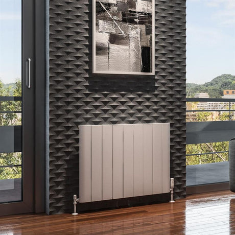 Eastbrook Peretti Aluminium Horizontal Flat Panel Radiator 600mm x 850mm - Matt White - 86.0068 - TAP 'N' SHOWER