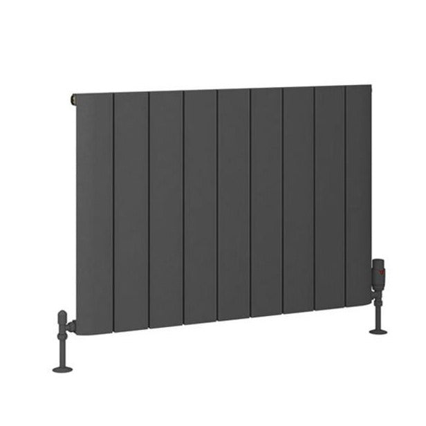 Eastbrook Peretti Aluminium Horizontal Flat Panel Radiator 600mm x 850mm - Matt Anthracite - 86.0069 - TAP 'N' SHOWER