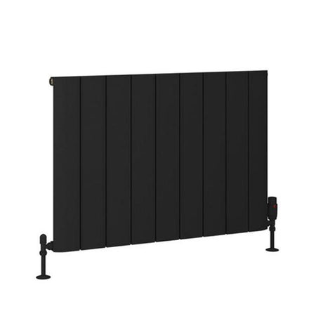 Eastbrook Peretti Aluminium Horizontal Flat Panel Radiator 600mm x 850mm - Matt Black - 86.0070 - TAP 'N' SHOWER