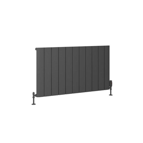 Eastbrook Peretti Aluminium Horizontal Flat Panel Radiator 600mm x 1040mm - Matt Black - 86.0073 - TAP 'N' SHOWER