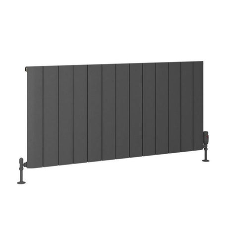 Eastbrook Peretti Aluminium Horizontal Flat Panel Radiator 600mm x 1230mm - Matt Anthracite - 86.0075 - TAP 'N' SHOWER