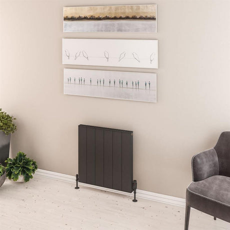 Eastbrook Vesima Aluminium Horizontal Radiators 600mm x 603mm - Matt Anthracite - 86.0093 - TAP 'N' SHOWER