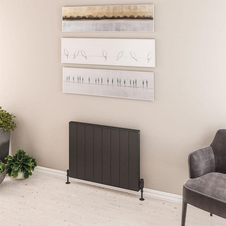 Eastbrook Vesima Aluminium Horizontal Radiators 600mm x 803mm - Matt Anthracite 86.0096 - TAP 'N' SHOWER
