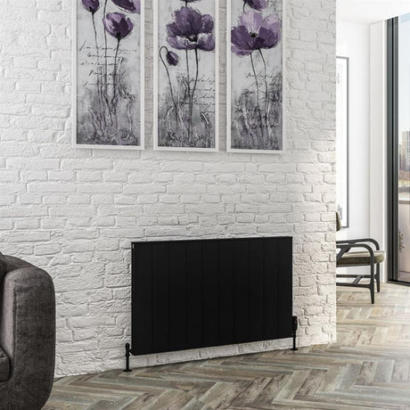 Eastbrook Vesima Aluminium Horizontal Radiators 600mm x 1003mm - Matt Black - 86.0100 - TAP 'N' SHOWER