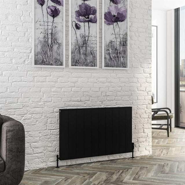 Eastbrook Vesima Aluminium Horizontal Radiators 600mm x 1003mm - Matt Black - 86.0100 - TAP 'N' SHOWER