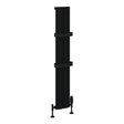 Eastbrook Berlini Aluminium Vertical Radiator 1200mm x 185mm - Matt Black - 86.0146 - TAP 'N' SHOWER