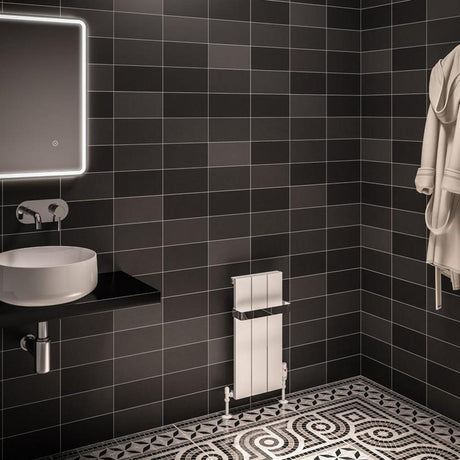 Eastbrook Rosano Aluminium Vertical Flat Panel Radiator 600mm x 280mm - Matt White - 86.0147 - TAP 'N' SHOWER