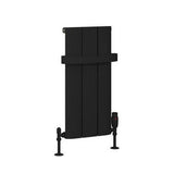 Eastbrook Peretti Aluminium Vertical Flat Panel Radiator 600mm x 280mm - Matt Black - 86.0152 - TAP 'N' SHOWER