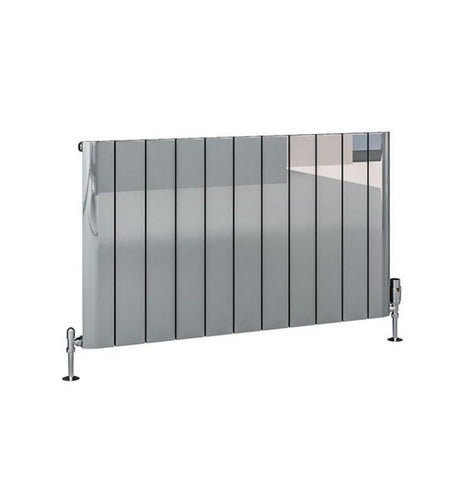 Eastbrook Peretti Aluminium Horizontal Flat Panel Radiator 600mm x 1040mm - Polished - 86.0183 - TAP 'N' SHOWER