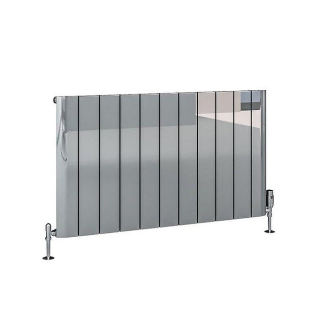 Eastbrook Peretti Aluminium Horizontal Flat Panel Radiator 600mm x 1040mm - Polished - 86.0183 - TAP 'N' SHOWER