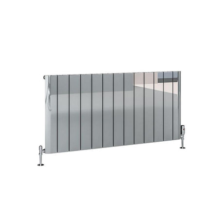Eastbrook Peretti Aluminium Horizontal Flat Panel Radiator 600mm x 1230mm - Polished - 86.0184 - TAP 'N' SHOWER