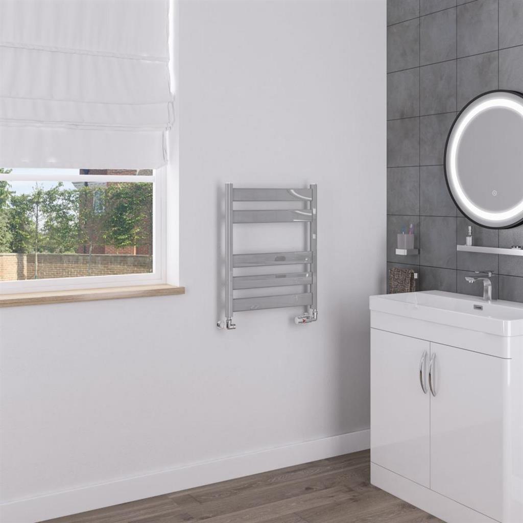 Eastbrook Pelago Aluminium Towel Radiator 600mm x 500mm - Polished - 86.0212 - TAP 'N' SHOWER