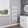 Eastbrook Pelago Aluminium Towel Radiator 1200mm x 500mm - Matt White - 86.0214 - TAP 'N' SHOWER