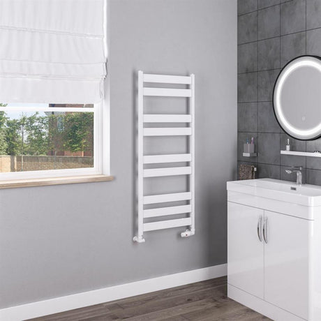 Eastbrook Pelago Aluminium Towel Radiator 1200mm x 500mm - Matt White - 86.0214 - TAP 'N' SHOWER