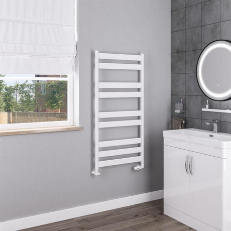 Eastbrook Pelago Aluminium Towel Radiator 1200mm x 600mm - Matt White - 86.0215 - TAP 'N' SHOWER