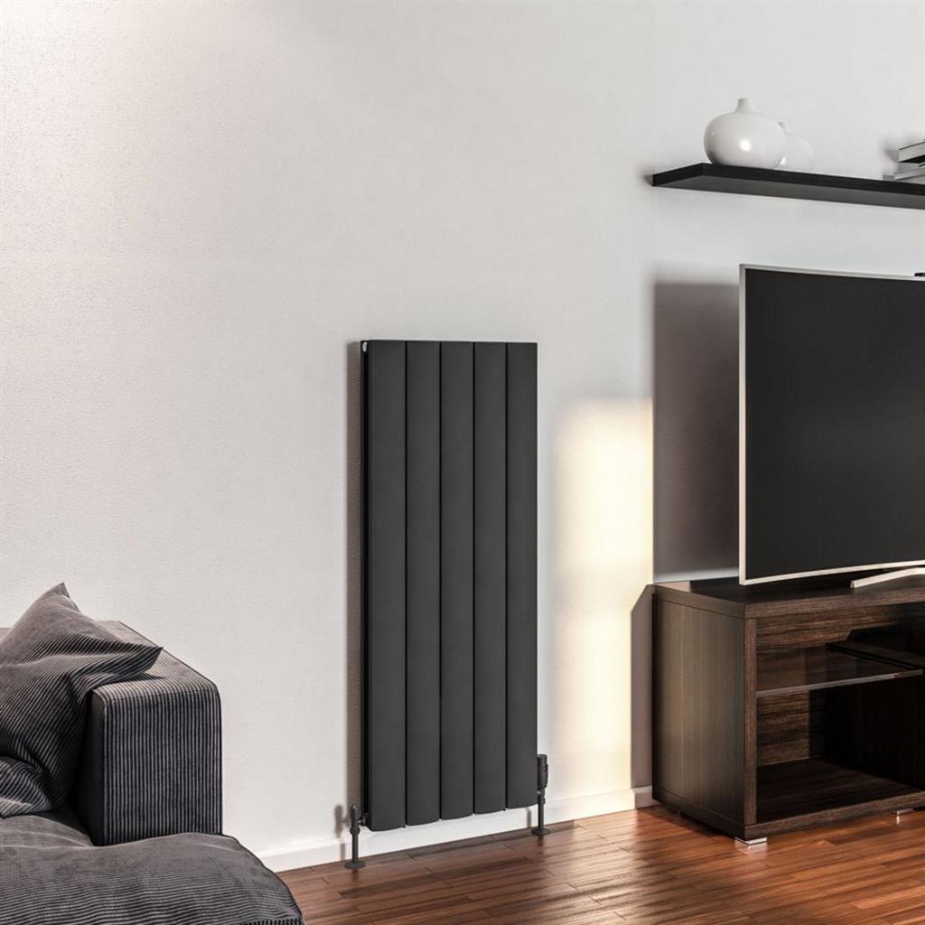 Eastbrook Guardia Aluminium Vertical Radiator 470mm x 1200mm - Matt Anthracite - 86.0453 - TAP 'N' SHOWER