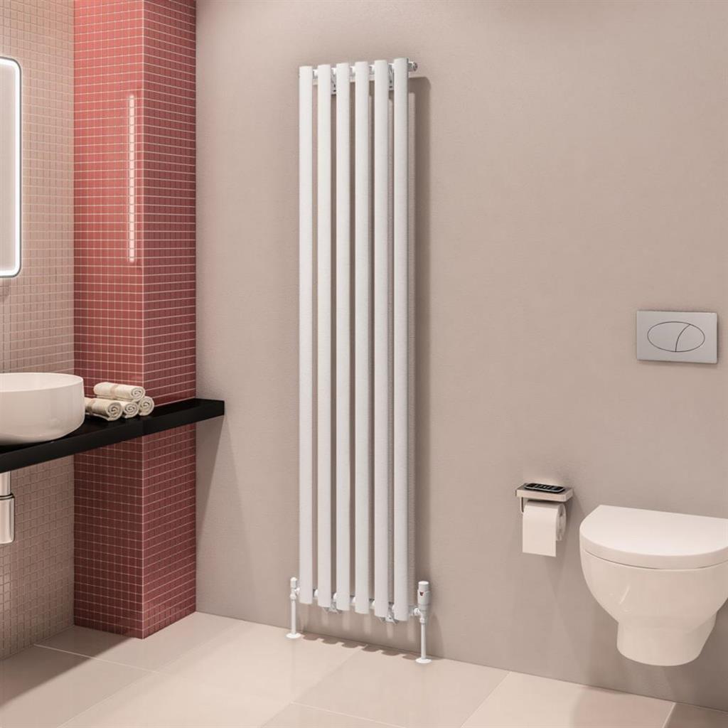 Eastbrook Tunstall Vertical Designer Radiator 1800mm x 630mm - Matt White - 89.0009 - TAP 'N' SHOWER