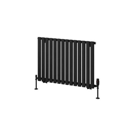 Eastbrook Tunstall Horizontal Designer Radiator 600mm x 825mm - Matt Black - 89.0018 - TAP 'N' SHOWER