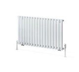Eastbrook Tunstall Horizontal Designer Radiator 600mm x 1179mm - Matt White - 89.0022 - TAP 'N' SHOWER