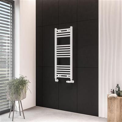 Eastbrook Wingrave Straight Ladder Towel Radiator 1000mm x 400mm - Matt White - 89.0054 - TAP 'N' SHOWER