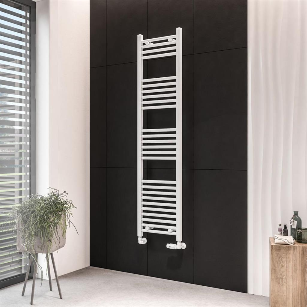 Eastbrook Wingrave Straight Ladder Towel Radiator 1600mm x 400mm - Matt White - 89.0056 - TAP 'N' SHOWER