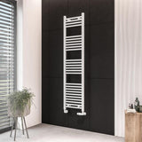 Eastbrook Wingrave Straight Ladder Towel Radiator 1600mm x 400mm - Matt White - 89.0056 - TAP 'N' SHOWER