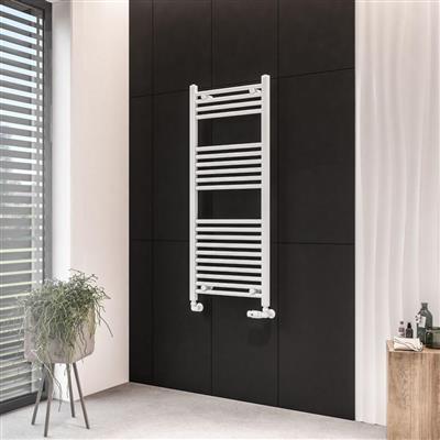 Eastbrook Wingrave Straight Ladder Towel Radiator1200mm x 500mm - Matt White - 89.006 - TAP 'N' SHOWER