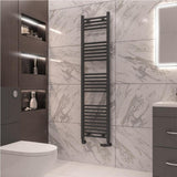 Eastbrook Wingrave Straight Ladder Towel Radiator 1600mm x 400mm - Matt Anthracite - 89.0071 - TAP 'N' SHOWER
