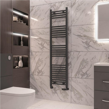 Eastbrook Wingrave Straight Ladder Towel Radiator 1600mm x 400mm - Matt Anthracite - 89.0071 - TAP 'N' SHOWER