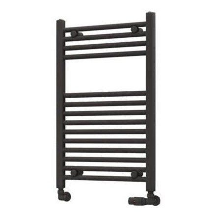Eastbrook Wingrave Straight Ladder Towel Radiator 800mm x 500mm - Matt Anthracite - 89.0073 - TAP 'N' SHOWER