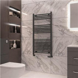 Eastbrook Wingrave Straight Ladder Towel Radiator 1200mm x 600mm - Matt Anthracite - 89.0080 - TAP 'N' SHOWER
