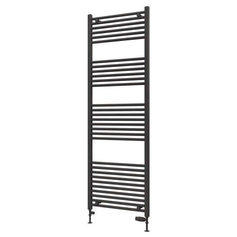 Eastbrook Wingrave Straight Ladder Towel Radiator 1800mm x 600mm - Matt Anthracite - 89.0082 - TAP 'N' SHOWER