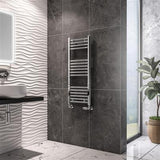 Eastbrook Wingrave Straight Ladder Towel Radiator 1000mm x 400mm - Chrome - 89.0084 - TAP 'N' SHOWER