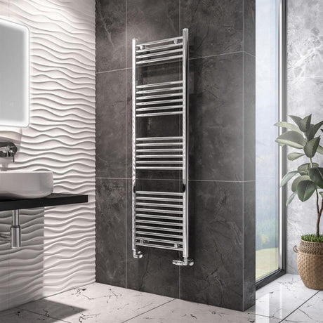 Eastbrook Wingrave Straight Ladder Towel Radiator 1600mm x 500mm - Chrome - 89.0091 - TAP 'N' SHOWER