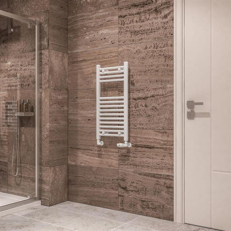 Eastbrook Wingrave Straight Ladder Towel Radiator 800mm x 400mm - Gloss White - 89.0113 - TAP 'N' SHOWER