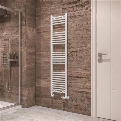 Eastbrook Wingrave Straight Ladder Towel Radiator 1600mm x 400mm - Gloss White - 89.0116 - TAP 'N' SHOWER