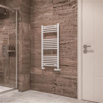 Eastbrook Wingrave Straight Ladder Towel Radiator 1000mm x 500mm - Gloss White - 89.0119 - TAP 'N' SHOWER